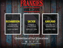 Tablet Screenshot of frankiesmexicancuisine.com